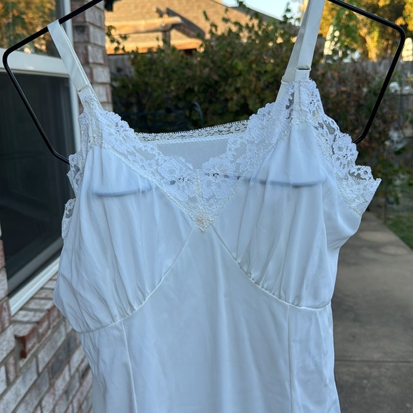 NOS Vintage Loomcraft Nylon Full Slip 40 Union Tags Oldstock Off White Lace asis - Picture 1 of 8